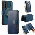 thumbnail image 1 of for Samsung Galaxy S22 Case Wallet, Detachable Magnetic 2-in-1 Wallet Flip Case for Women Men with RFID Blocking Card Slots Zipper Pocket Kickstand PU Leather Cover for Galaxy S22, Blue, 1 of 11