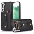 thumbnail image 1 of for Samsung Galaxy S22 Case Wallet with Slide Credit Card Holder, Flip Premium PU Leather Hidden Kickstand Classic Retro Heavy Duty Protective Cover for Samsung Galaxy S22,Black, 1 of 11