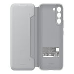 SAMSUNG Galaxy S22+ LED View Cover, Protective Phone Case, Tap Control, Card Pocket, Customizable, Shockproof, US Version, Light Gray, (EF-NS906PJEGUS)