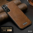 thumbnail image 1 of for Samsung Galaxy S22 Leather Case Wireless Charging, Slim Luxury Classic PU Non-Slip Grip Rugged Bumper Shockproof Protective Cover Men Women Phone Cases for Samsung Galaxy S22,Brown, 1 of 8