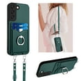 thumbnail image 1 of for Samsung Galaxy S22 Phone Case Wallet with Crossbody Strap & Card Holder, Premium PU Leather Case, 360 Ring Holder Kickstand Durable Protective Women Men Cover for Samsung Galaxy S22,Green, 1 of 8