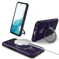 thumbnail image 1 of For Samsung Galaxy S22 Plus Case [Compatible with MagSafe] [Military-Grade Protection], Shockproof Protective Slim Invisible Kickstand Car Mount Magnetic Armor Cover, Purple, 1 of 10