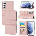 thumbnail image 1 of Samsung Galaxy S22 Plus Case,[Flower Knurling] PU Folio Flip Wallet Magnetic Case Leather Protective Stand Cover with Wrist Strap for Samsung S22 Plus with Card Slots for Women Men,Pink, 1 of 9