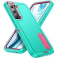 thumbnail image 1 of for Samsung Galaxy S22 Plus Case Galaxy S22+ Case with Kickstand Case 3-Layer Military Grade Protective Case Cover Silicone Rugged Shockproof for Galaxy S22 Plus S22+ Phone Case (Cyan+Rose Red), 1 of 17