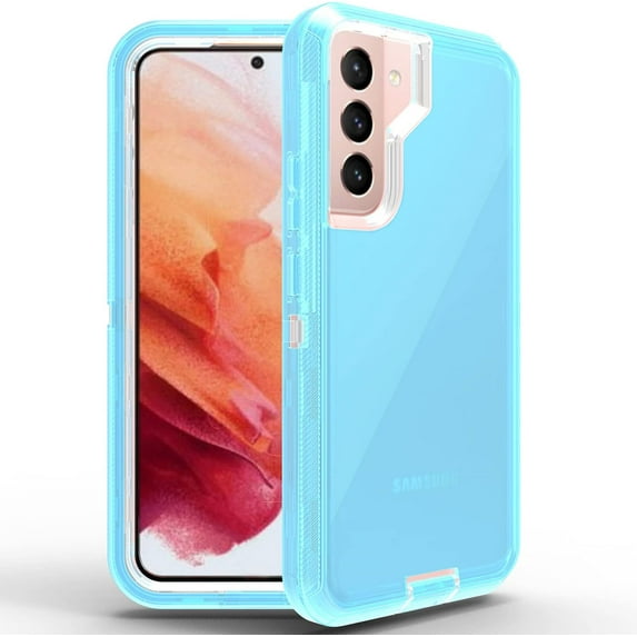 for Samsung Galaxy S22 Plus Case Galaxy S22+ Case Military Drop Tested 3 in 1 Full Body Protective Cover Heavy Duty Rugged Shockproof for Galaxy S22 Plus S22+ Phone Case (Clear Blue)