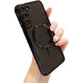 thumbnail image 1 of for Samsung Galaxy S22 Plus Case Magnetic Clear with Camera Lens Protector Full Protection MagSafe Electroplated Silicone Slim Fit Shockproof Protective Case Cover 6.6 Inch - Black, 1 of 6