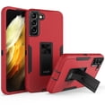 thumbnail image 1 of for Samsung Galaxy S22 Plus Case: Military Grade Protection Shockproof Phone Cover Build-in Hidden Kickstand & Rugged TPU Shell | Matte Durable Drop Proof Heavy Duty Case,Red+Black, 1 of 10