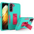 thumbnail image 1 of for Samsung Galaxy S22 Plus Case: Military Grade Protection Shockproof Phone Cover Build-in Hidden Kickstand & Rugged TPU Shell | Matte Durable Drop Proof Heavy Duty Case,Green+Rose, 1 of 10