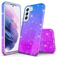 thumbnail image 1 of Samsung Galaxy S22 Plus Case, Rosebono Hybrid Glitter Sparkle Transparent Colorful Gradient TPU Cover Case For Samsung Galaxy S22 Plus (Blue/Purple), 1 of 4