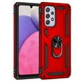 thumbnail image 1 of Samsung Galaxy S22 Plus Case, Rosebono Hybrid Slim Colorful Armor Cover Case With Adjustable Integrated 360 Degree Rotating Ring Kickstand For Samsung Galaxy S22 Plus (Red), 1 of 6