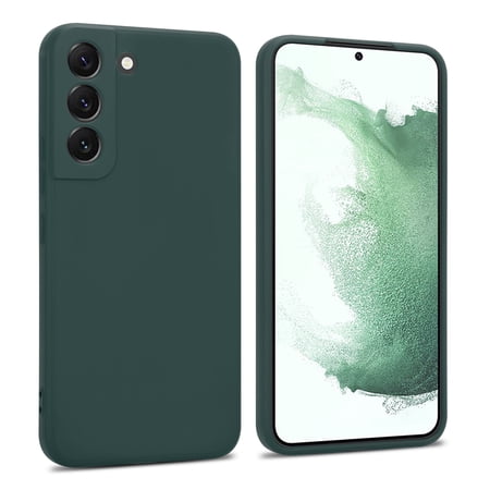 Samsung Galaxy S22 Plus Case Silky Soft Touch, Liquid Silicone Protective Phone Case Green