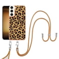 thumbnail image 1 of for Samsung Galaxy S22 Plus Crossbody Strap Phone Case, Anti-Fall Pattern Clear Design Transparent Soft & Flexible TPU Drop and Shockproof Protective Cover with Adjustable Nylon Neck Strap, Leopard, 1 of 7