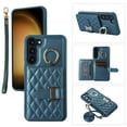 thumbnail image 1 of for Samsung Galaxy S22 Plus Detachable Shoulder Strap Wallet Case, with Card Slots & 360-degree Rotation Stand Ring Flip Premium PU Leather Protective Cover Lanyard for Women Girls, Darkgreen, 1 of 11