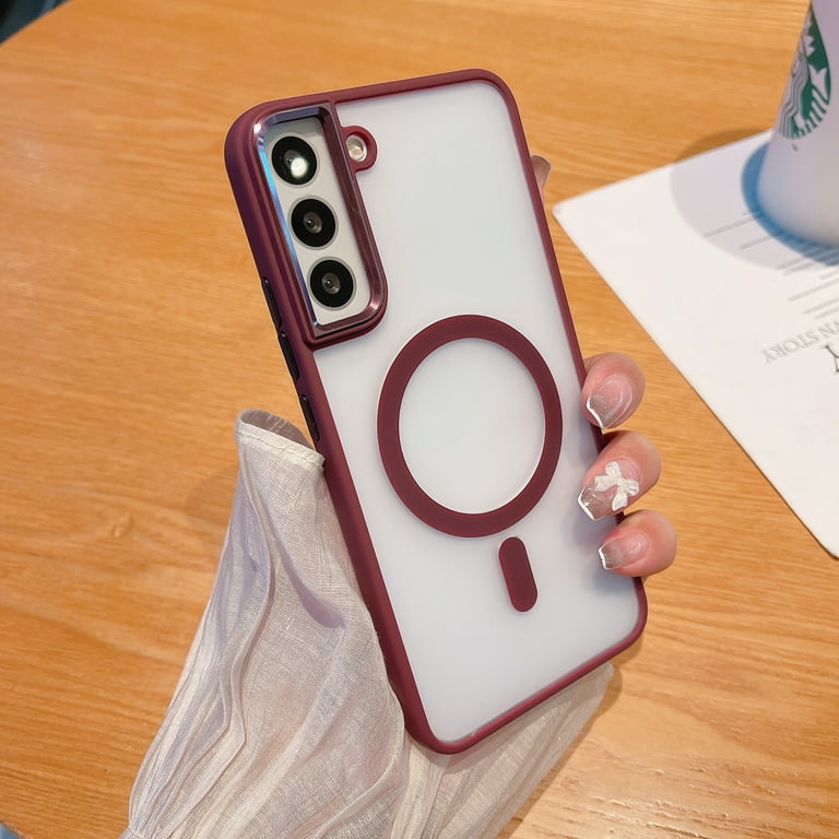 for Samsung Galaxy S22 Plus Magsafe Case,Stylish Metal Frame Clear