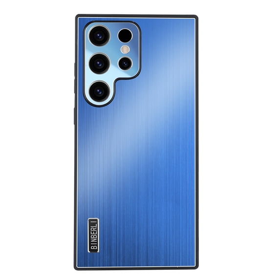 for Samsung Galaxy S22 Plus Metal Back Case, Luxury Anti-fingerprint Drop Protective Anti-Scratch Shockproof Thin Fit TPU Frame Phone Case Cover for Samsung Galaxy S22 Plus, Blue