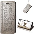 thumbnail image 1 of for Samsung Galaxy S22 Plus (Not S22) Cartoon Cute Wallet Case,Cat Dog Style Flip Phone Cover with ID Card Holder PU Leather Cases for Samsung Galaxy S22 Plus MG Grey, 1 of 14