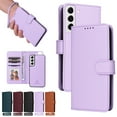 thumbnail image 1 of for Samsung Galaxy S22 Plus Removable Wallet Case, Premium PU Leather Flip Cover with [RFID Blocking][ Detachable Card Holder][Stand Function][Wrist Strap] Shockproof Protectove Phone Cover,Purple, 1 of 10