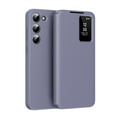 thumbnail image 1 of for Samsung Galaxy S22 Plus Smart Wallet Phone Case, Protective Cover with Smart Small Screen View, Finger Tap Control, Slim Design, Card Holder Pocket, PU Leather Flip Cover, Purple, 1 of 7