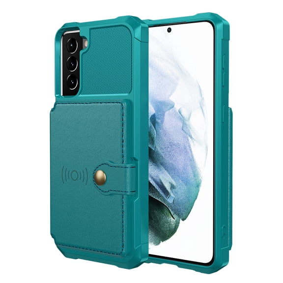 Samsung Galaxy S22 Plus Wallet Case, Dteck Heavy Duty Magnetic Leather Shockproof Rubber Case Flip Card Holder Wallet Back Cover For Galaxy S22+ 5G,Green
