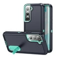 thumbnail image 1 of Samsung Galaxy S22+/S22 Plus Shockproof Case with Built-in Metal Kickstand, Dteck 3-Layer Full Body Protection [Without Screen Protector] Rugged Heavy Duty Durable Cover Case, Blue+Mint, 1 of 7
