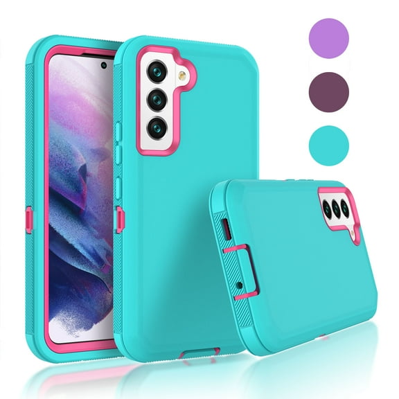 Samsung Galaxy S22 / S22 Plus case, Takfox 3 in 1 Dual Layer Shockproof Drop Protection Outdoor Sports Hybrid Bumper Rubber Cover Defend Matte Phone Case,Green