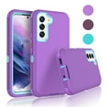 thumbnail image 1 of Samsung Galaxy S22 / S22 Plus case, Takfox 3 in 1 Dual Layer Shockproof Drop Protection Outdoor Sports Hybrid Bumper Rubber Cover Defend Matte Phone Case,Purple, 1 of 7