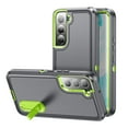 thumbnail image 1 of Samsung Galaxy S22 Shockproof Case with Built-in Metal Kickstand, Dteck 3-Layer Full Body Protection [Without Screen Protector] Rugged Heavy Duty Durable Cover Case, Gray+Green, 1 of 7