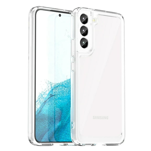 for Samsung Galaxy S22 Simple Fashion Case, Shockproof Drop Protection Clear Case, Durable PMMA + TPU, Anti-Fingerprints Technology Full Protection Case for Samsung Galaxy S22 (6.1 inch),Clear