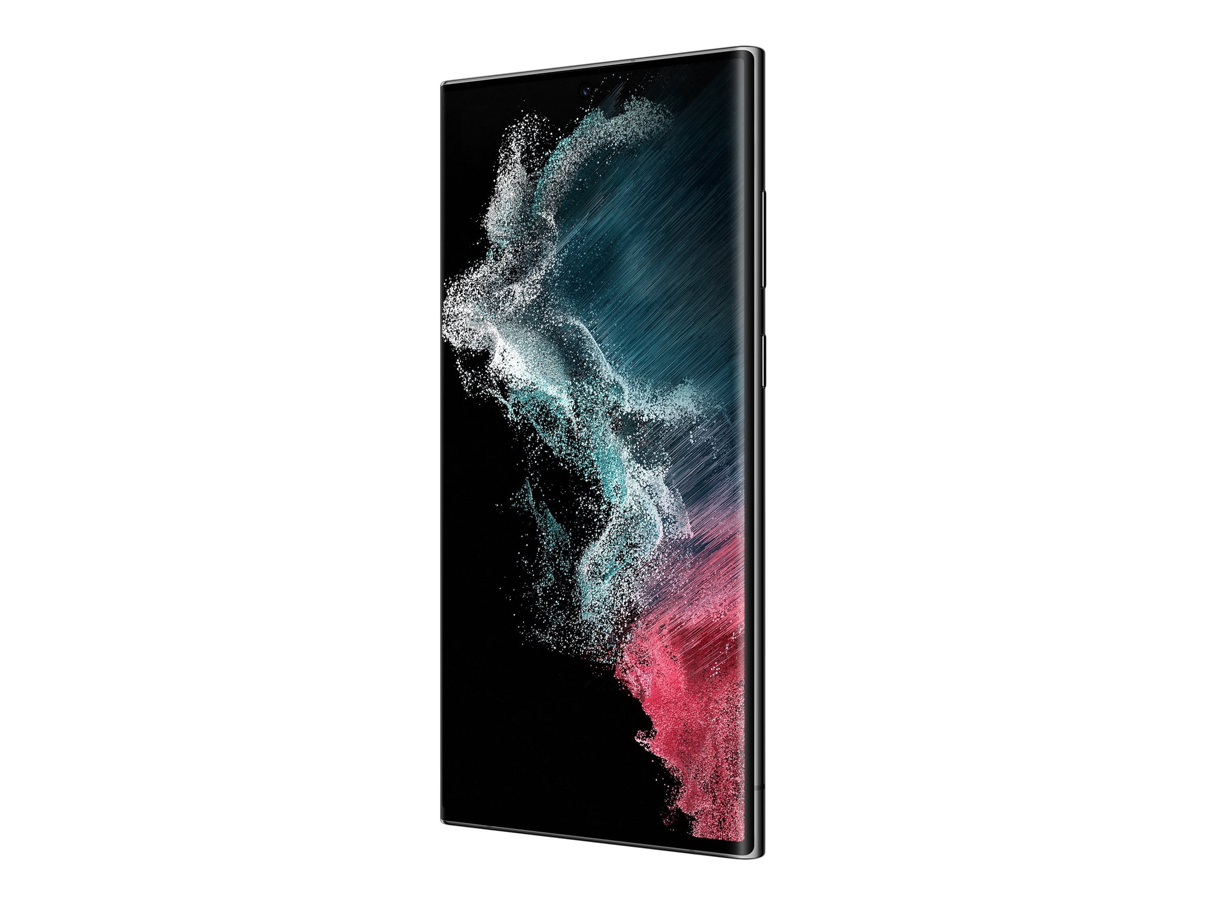 Samsung Galaxy S22 Ultra - 5G smartphone - dual-SIM - RAM 8 GB / Internal Memory 128 GB - OLED display - 6.8" - 3088 x 1440 pixels (120 Hz) - 4x rear cameras 108 MP, 12 MP, 10 MP, 10 MP - front camera 40 MP - phantom black