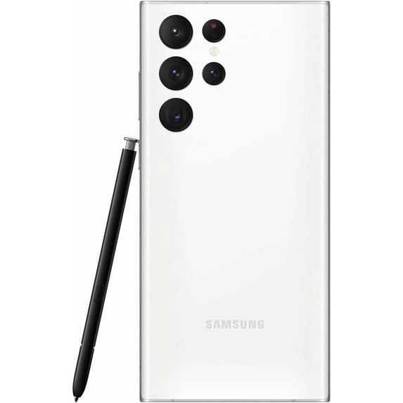 Samsung Galaxy S22 Ultra 5G, 128GB, 8GB RAM, 5000 mAh, Phantom White - Unlocked