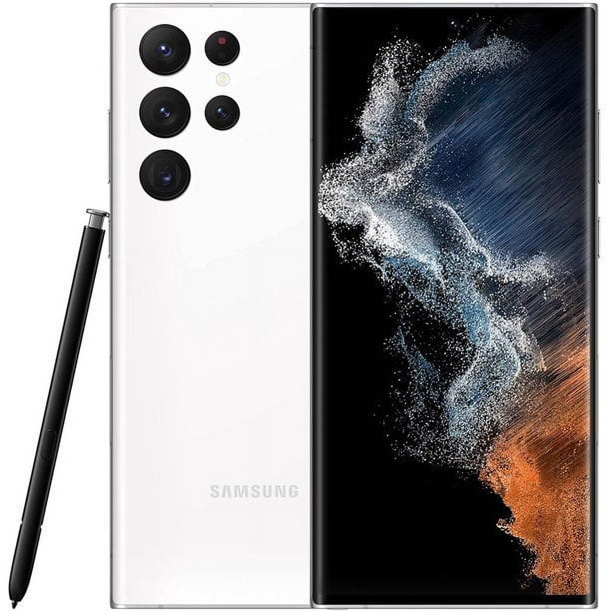 Samsung Galaxy S22 Ultra 5G 128GB Factory Unlocked (Phantom White) Cellphone - image 1 of 6