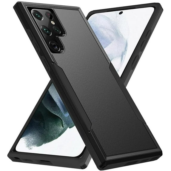 Samsung Galaxy S22 Ultra 5G 6.8" Case, Heavy-Duty Shockproof Military-Grade Dual Layer Wireless Charging Support Phone Case for Galaxy S22 Ultra 5G 6.8" (Black)