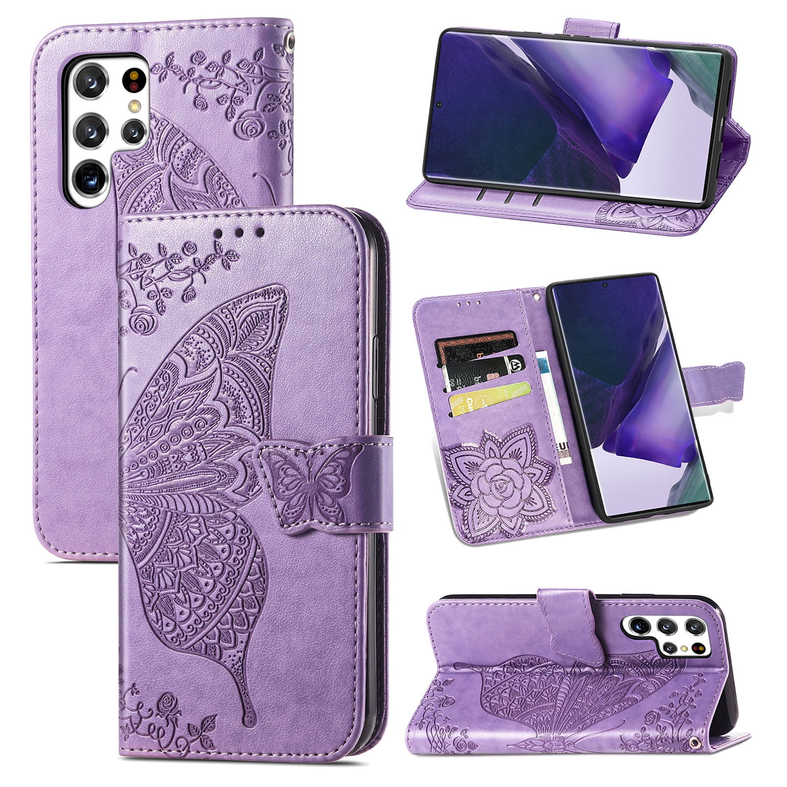  Pretty Butterfly Card Slots Wallet flip Cover Compatible with Xiaomi  Mi 12 S 12S Ultra 12ultra 12Sultra Phone Cases Holder Magnetic PU Leather  housing (Gray,Xiaomi 12S Ultra) : Cell Phones 