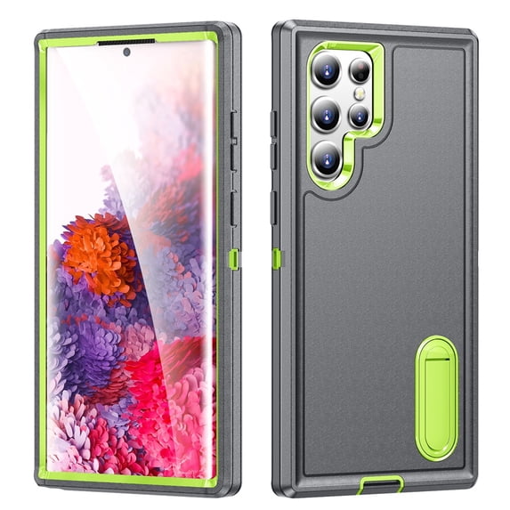 for Samsung Galaxy S22 Ultra 5G Case, Samsung S22 Ultra Phone Case with Built in Kickstand, Shockproof/Dustproof/Drop Proof Heavy Duty Military-Grade Rugged Protective Cover for Samsung S22 Ultra 5G