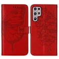 thumbnail image 1 of for Samsung Galaxy S22 Ultra 6.8 Inch Wallet Case, Butterfly Pattern Soft TPU Shockproof Wrist Strap Magnetic Clasp Cover with Kickstand Bracket Cash Card Slots Flip Folio Phone Case,Red, 1 of 10