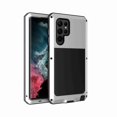 thumbnail image 1 of for Samsung Galaxy S22 Ultra Case, 360 Full Body Protective Cover Heavy Duty Shockproof Armor Aluminum Alloy Metal Case with Silicone for Samsung Galaxy S22 Ultra,Silver, 1 of 4
