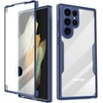 thumbnail image 1 of for Samsung Galaxy S22 Ultra Case, 360 Full Body Rugged Case with Built-in Screen Protector Transparent Heavy Duty Shockproof Bumper Cover for Galaxy S22 Ultra 6.8" (Blue), 1 of 13