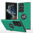 thumbnail image 1 of for Samsung Galaxy S22 Ultra Case, 360° Rotatable Ring Holder Kickstand Dual Layer Military-Grade Drop Tested Protection Support Car Holder Mount Magnetic Absorbing Bumper Phone Case, Darkgreen, 1 of 7