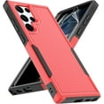 thumbnail image 1 of for Samsung Galaxy S22 Ultra Case: Dual Layer Protective Heavy Duty Cell Phone Cover Shockproof Rugged with Screen Protector - Military Protection Bumper Tough - Samsung Galaxy S22 Ultra 5G, Red, 1 of 16
