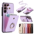 thumbnail image 1 of for Samsung Galaxy S22 Ultra Case, Elegant Minimalist Wallet Case with Ring Kickstand and Shoulder Strap, Shockproof Stylish Protective Durable PU Leather Cover for Samsung Galaxy S22 Ultra, Purple, 1 of 8