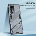 thumbnail image 1 of Samsung Galaxy S22 Ultra Case with Invisible Stand, Dteck Hybrid Rugged Shockproof Armor Shield Hard Cover with Built-in Kickstand for Samsung Galaxy S22 Ultra 6.8 inch 2022, Gray, 1 of 6
