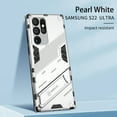 thumbnail image 1 of Samsung Galaxy S22 Ultra Case with Invisible Stand, Dteck Hybrid Rugged Shockproof Armor Shield Hard Cover with Built-in Kickstand for Samsung Galaxy S22 Ultra 6.8 inch 2022, Silver/White, 1 of 6