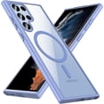 thumbnail image 1 of for Samsung Galaxy S22 Ultra Case Magnetic, Galaxy S22 Ultra Phone Case Compatible with Magsafe, Clear Hard Back Shockproof Magnetic Cover Case for Samsung S22 Ultra 6.8 Inch, Light Blue, 1 of 18