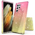 thumbnail image 1 of Samsung Galaxy S22 Ultra Case, Rosebono Hybrid Glitter Sparkle Transparent Colorful Gradient TPU Cover Case For Samsung Galaxy S22 Ultra (Gold/Pink), 1 of 4