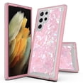 thumbnail image 1 of Samsung Galaxy S22 Ultra Case, Rosebono Hybrid Graphic Design Pattern Hard Back Pannel Cover Case For Samsung Galaxy S22 Ultra (Pink Shell), 1 of 4