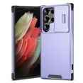 thumbnail image 1 of for Samsung Galaxy S22 Ultra Case, Slide Camera Cover Protector Military Grade Non-Slip Anti-fall Anti-scratch Drop Proof Shockproof Protective Hybrid Bumper Phone Case,Purple, 1 of 8