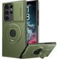 thumbnail image 1 of for Samsung Galaxy S22 Ultra Case with Sliding Camera Lens Cover - Wireless Charging Compatible -  Kickstand - Shockproof Protective Phone Case 6.8" for Men Women Girls - Olive Green, 1 of 14