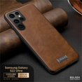 thumbnail image 1 of for Samsung Galaxy S22 Ultra Leather Case Wireless Charging, Slim Luxury Classic PU Non-Slip Grip Rugged Bumper Shockproof Protective Cover Men Women Phone Cases for Samsung Galaxy S22 Ultra, Brown, 1 of 8