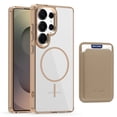thumbnail image 1 of For Samsung Galaxy S22 Ultra Magnetic Clear Wallet Phone Case,Magnetic Detachable Card Holder,Compatible with Mag-Safe,Military-Grade Protection,Shockproof Transparent Thin Fit Phone Case,Desertgold, 1 of 8