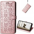 thumbnail image 1 of for Samsung Galaxy S22 Ultra (Not S22) Cartoon Cute Wallet Case,Cat Dog Style Flip Phone Cover with ID Card Holder PU Leather Cases for Samsung Galaxy S22 Ultra MG Rose Gold, 1 of 14